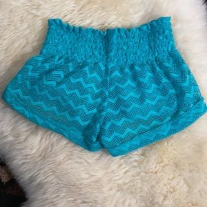 Roxy Beach Beach Cover ups Shorts Teal Small